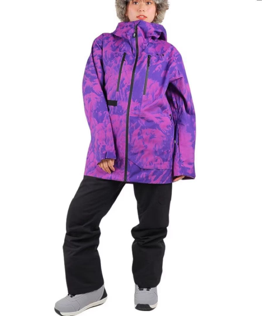 新品　オークリー　ウィメンズ　スキー　スノーボードウェア　パープル　XL