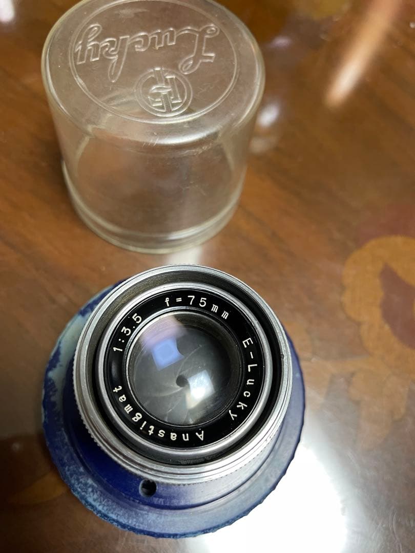 E-Lucky オールドレンズ　75mm 購入して保管していました。