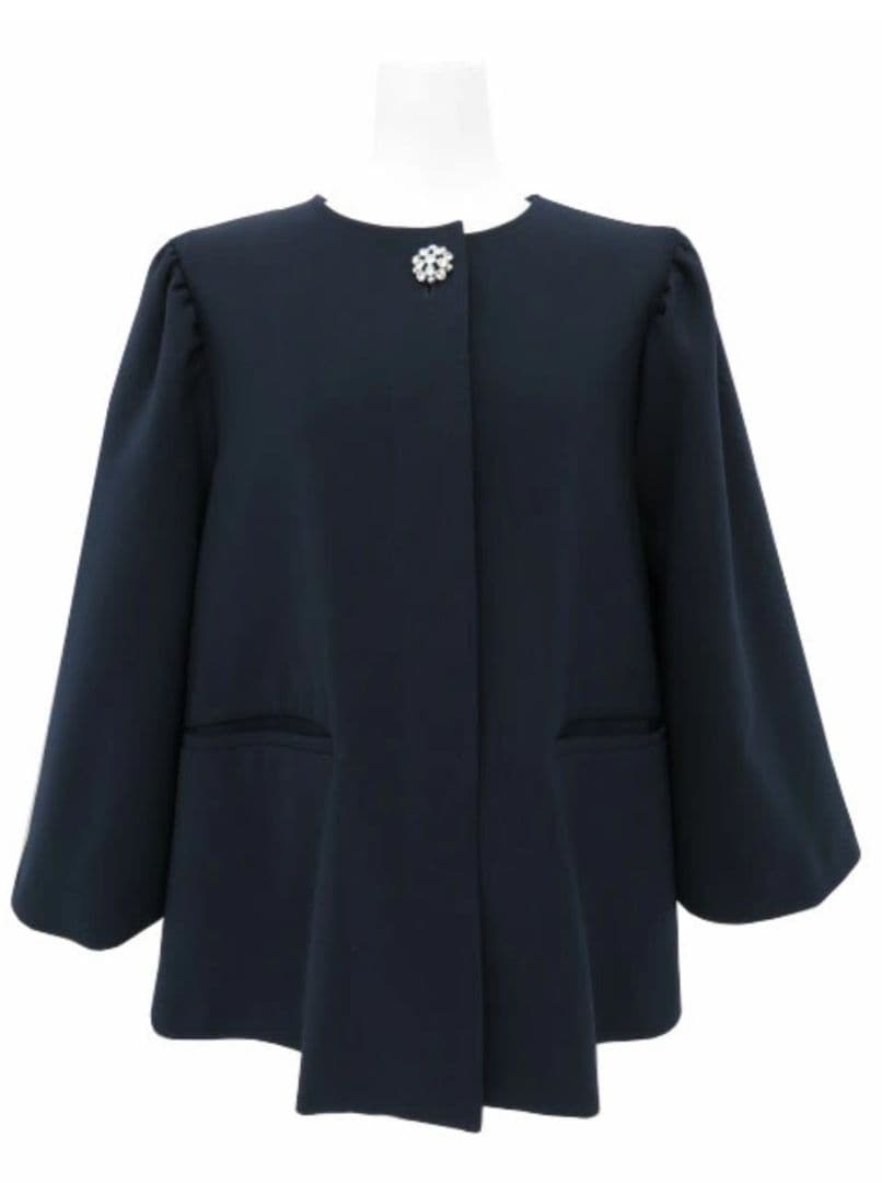 OHGA オーガ　セレモニー　ビジュー　ノーカラージャケット　フレア　パフ