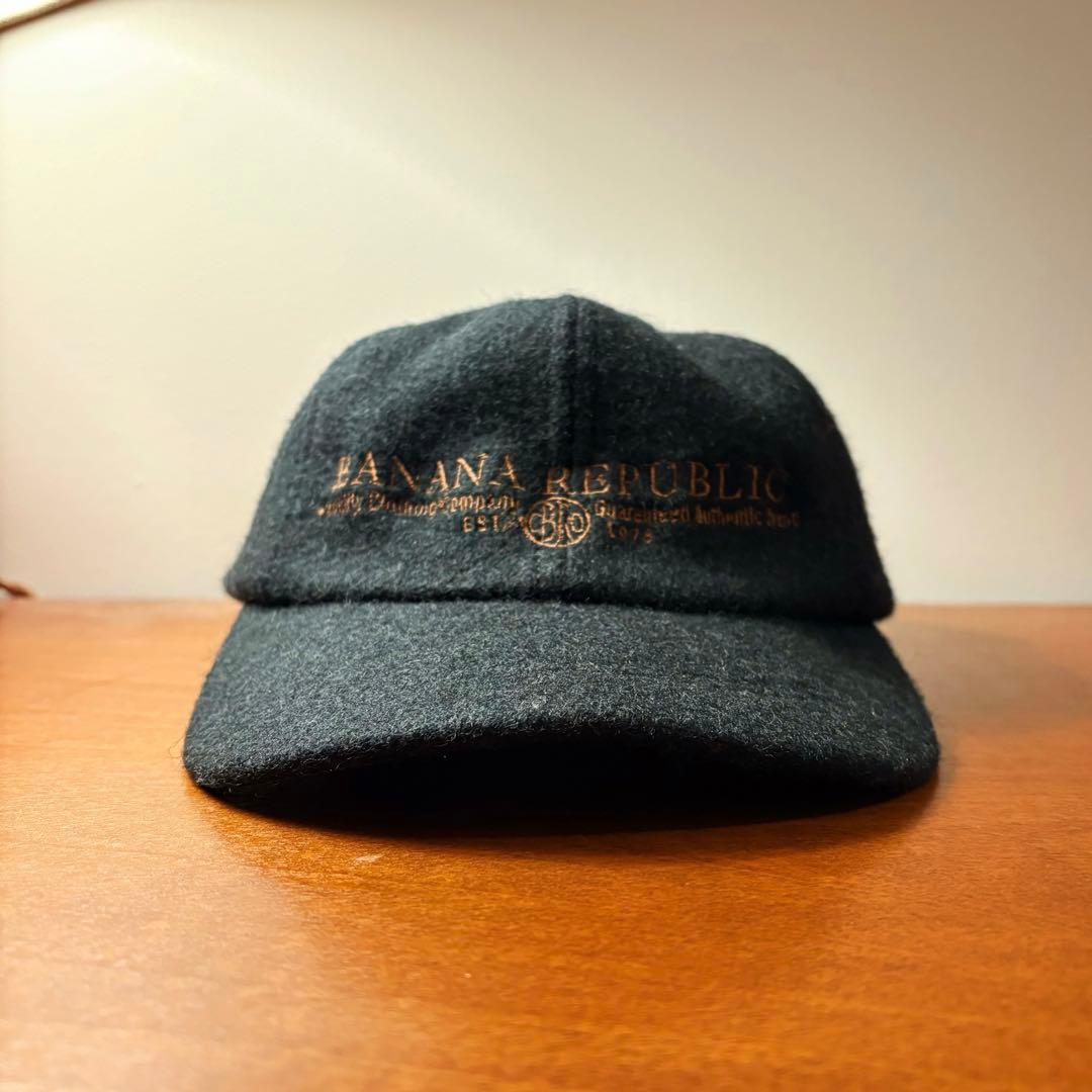 90s USA製 BANANA REPUBLIC ウールキャップ