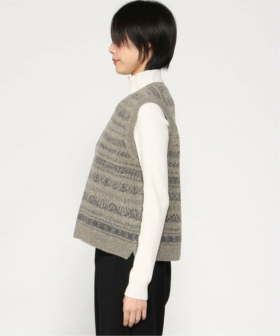 2025AW☆パドカレ pas de calais Vネックベスト ジレ ニット