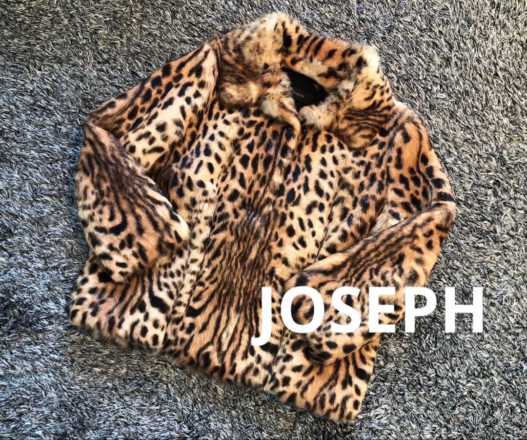 JOSEPH ジョセフ　レオパード　ラビットファー