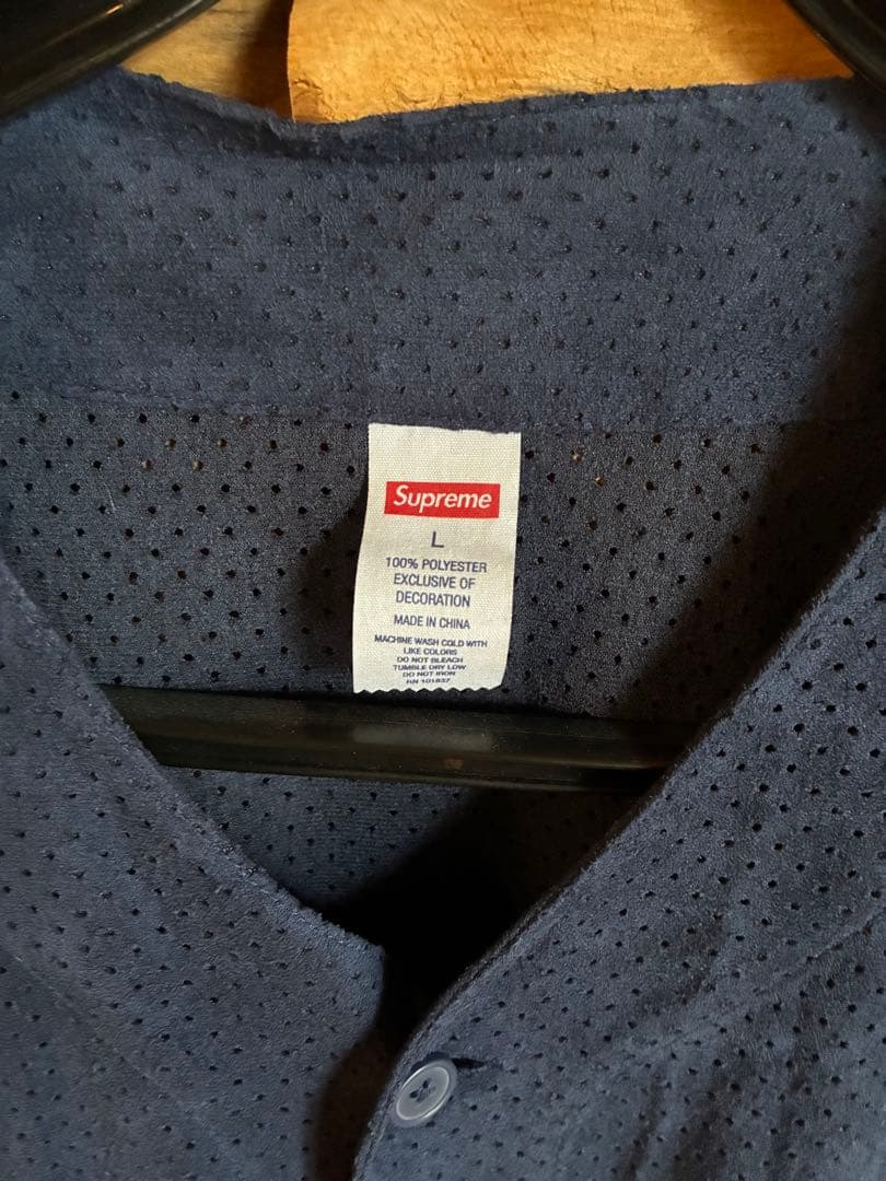 ウェア Supreme Ultrasuede Mesh Baseball Jersey