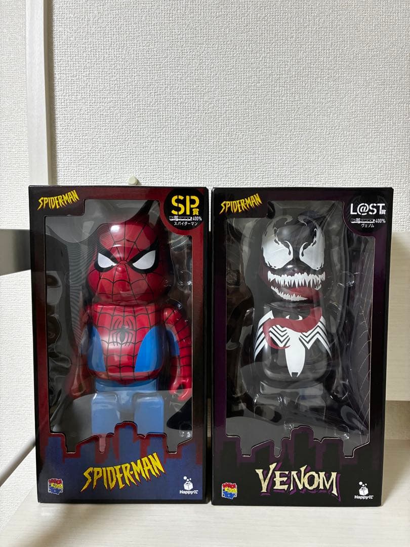ベアブリック　スパイダーマン、ヴェノムセット 未開封品です