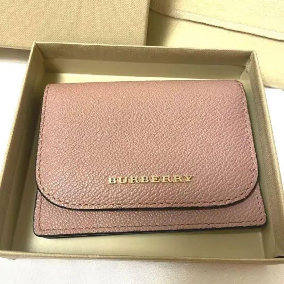 BURBERRY ピンク レザー 名刺入れ