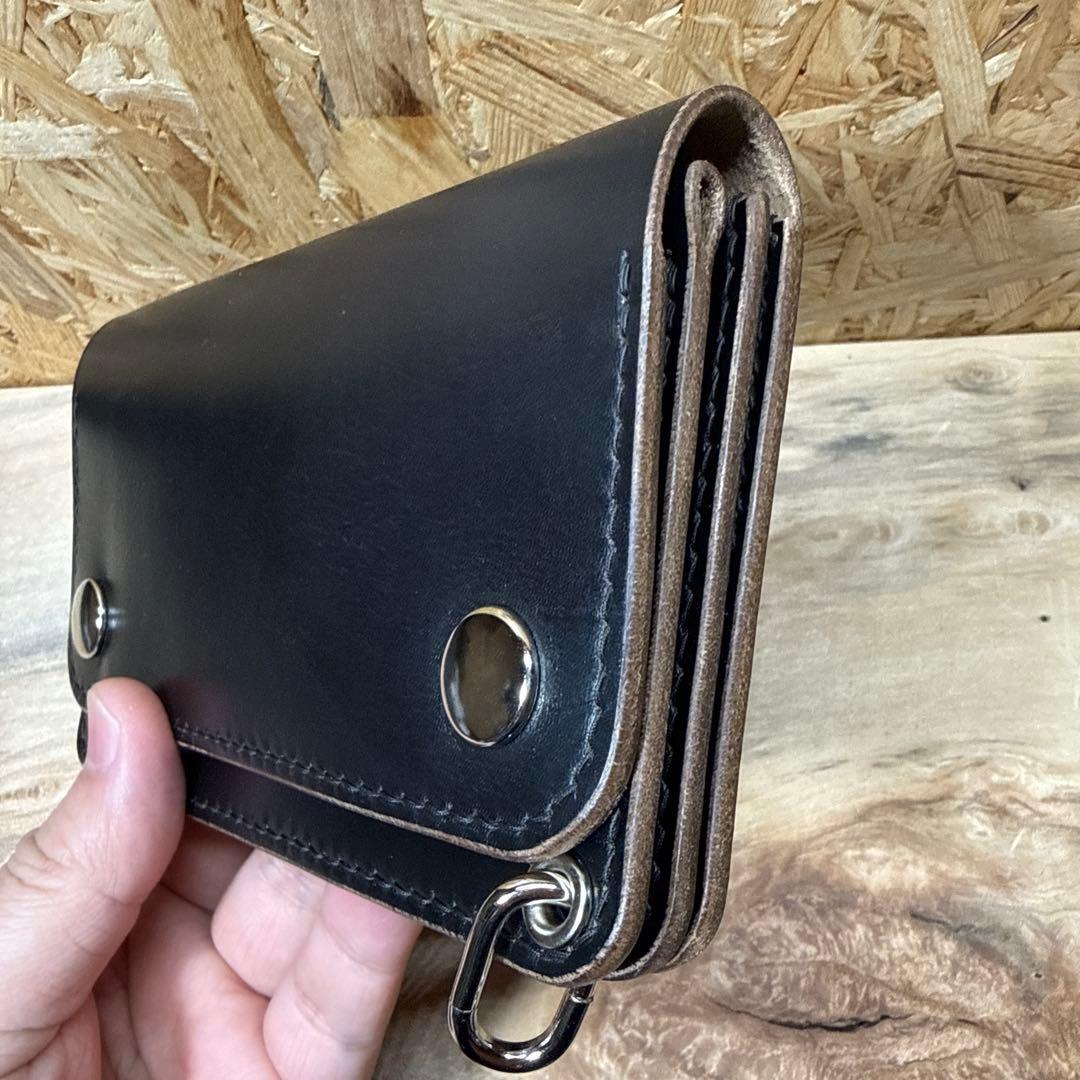 ホーウィン社 クロムエクセル 150 カスタム トラッカーウォレット 茶芯 Ni