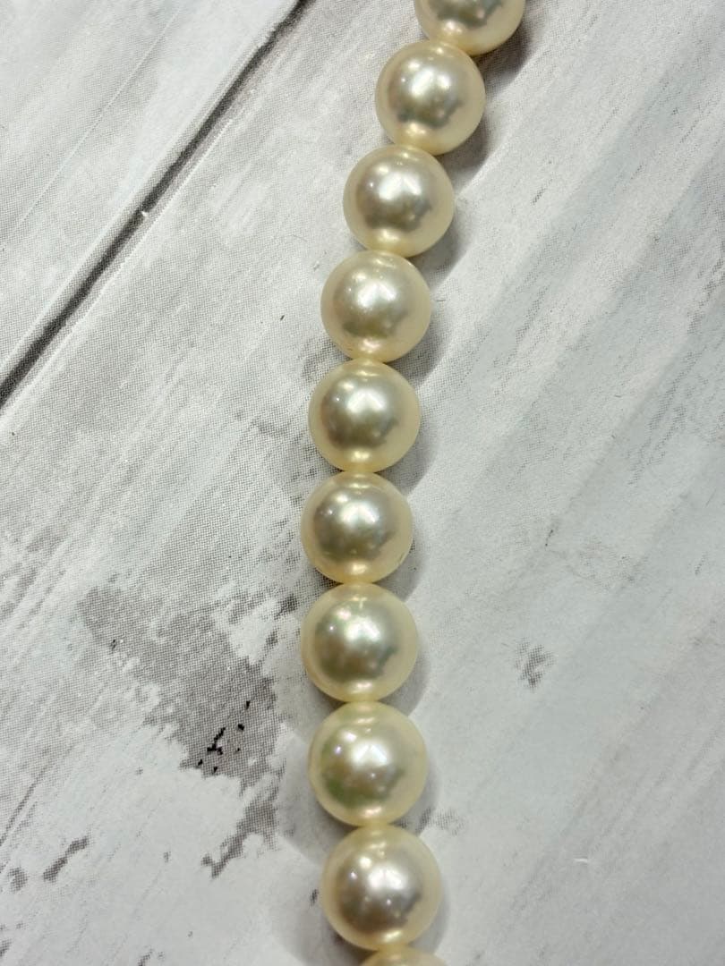 アコヤ養殖真珠　パールネックレス　7.5−8mm ラウンドシェイプ　鑑別書付き