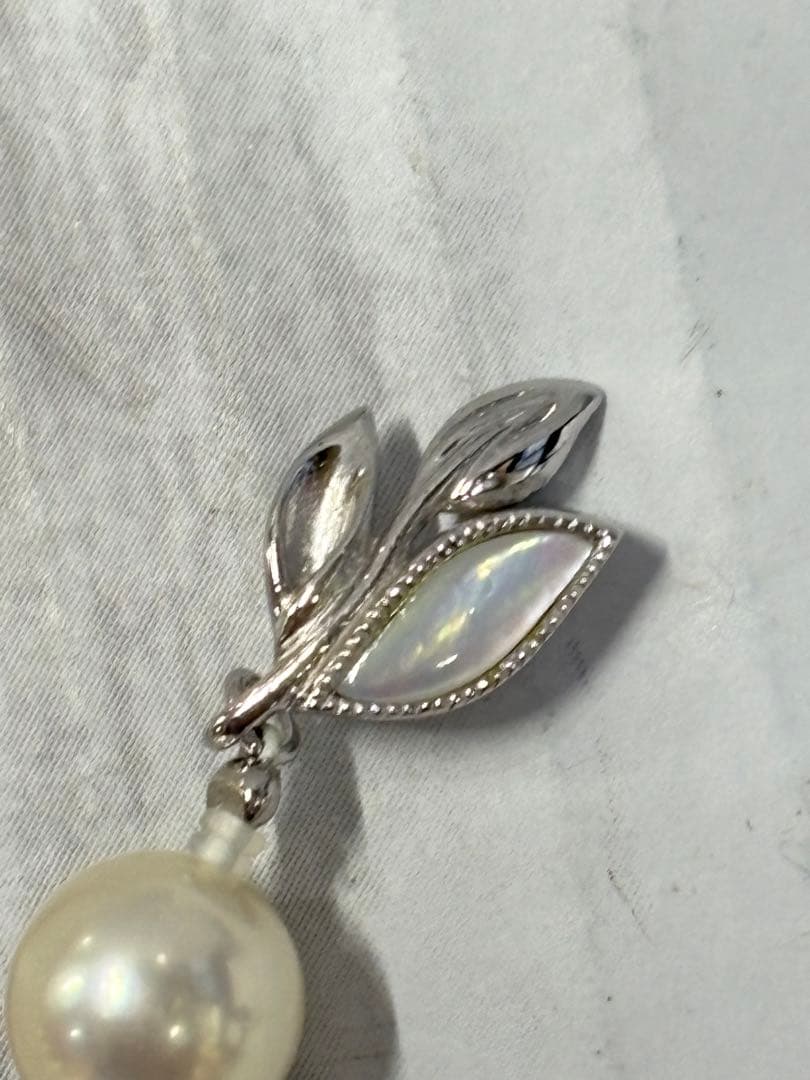 アコヤ養殖真珠　パールネックレス　7.5−8mm ラウンドシェイプ　鑑別書付き