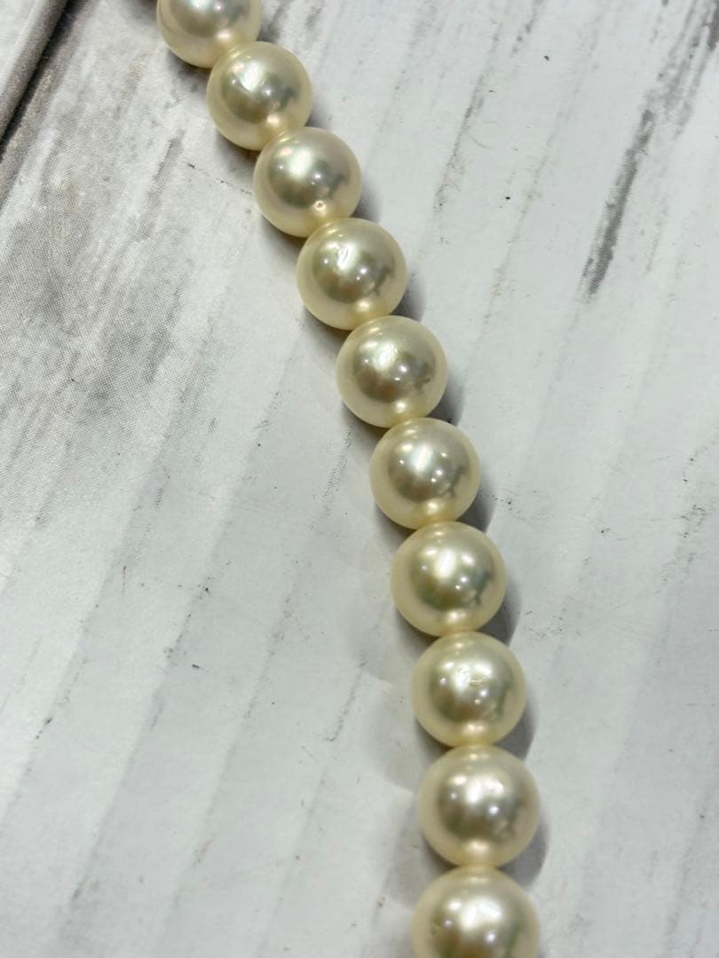 アコヤ養殖真珠　パールネックレス　7.5−8mm ラウンドシェイプ　鑑別書付き