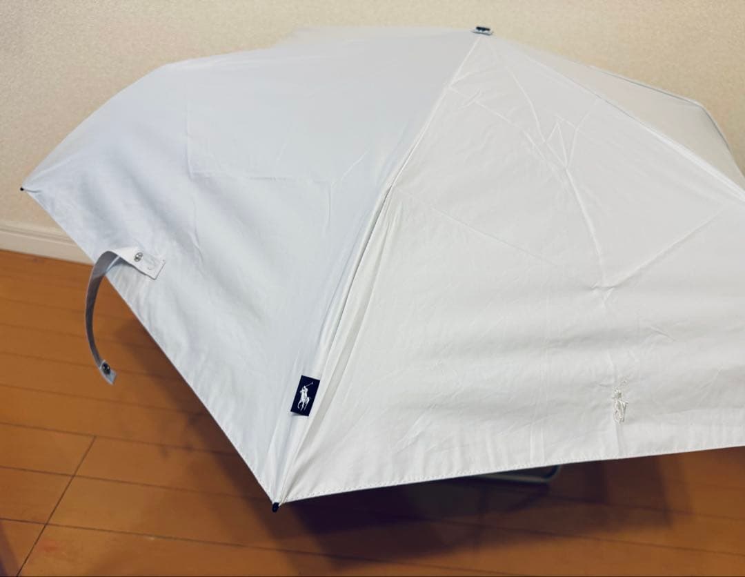 新品★ポロラルフローレン楽折★晴雨兼用★ 遮光 遮熱 UV ★ポロホース★グレー