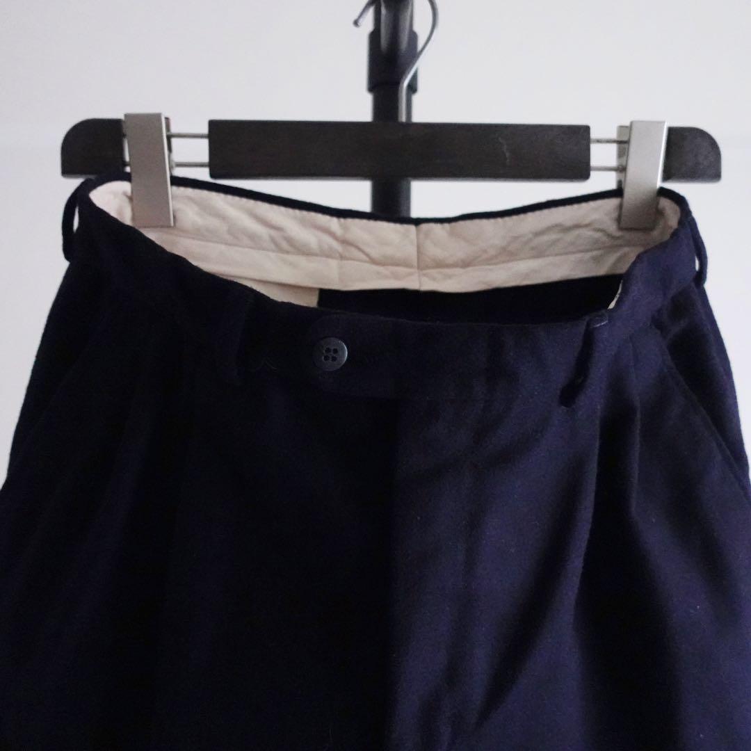 1970s CERRUTI 1881 ウールフランネル　2タッワイドトラウザーズ