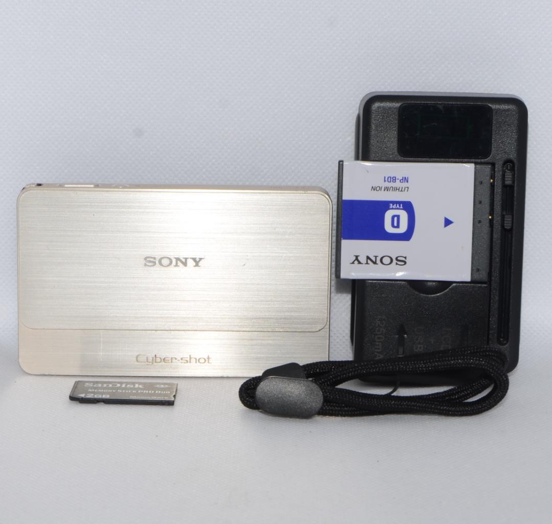 【美品】SONY Cybershot DSC-T700 ゴールド② 動作確認済
