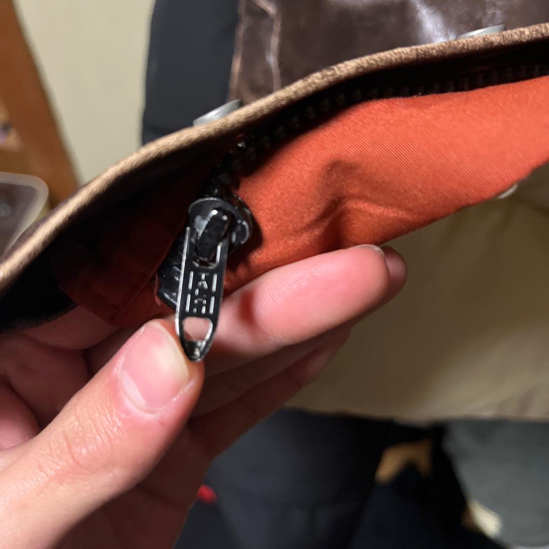 70s ヴィンテージ レザー ダウンベスト ロケットタロン オレンジ 38 M