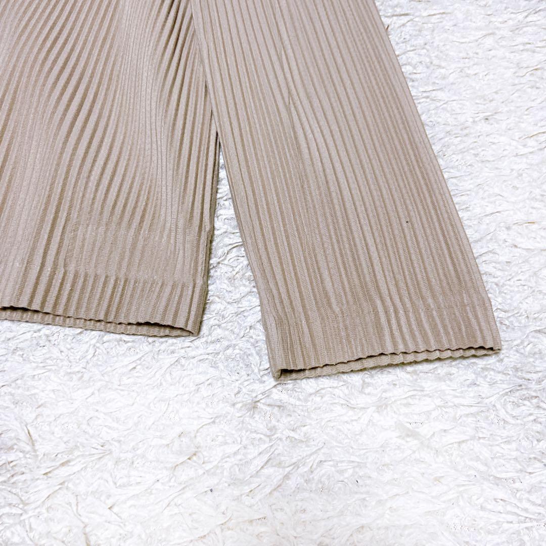 プリーツプリーズ　長袖Ｖネックカットソー　アイボリー　サイズ3