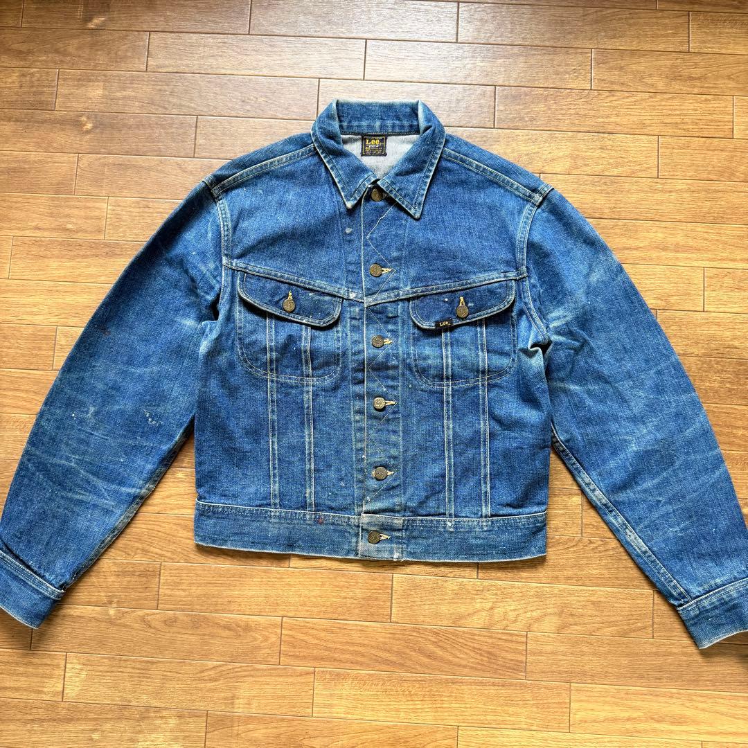ペンキ 雰囲気◎ 60s Lee 101-j デニムジャケット ビンテージ