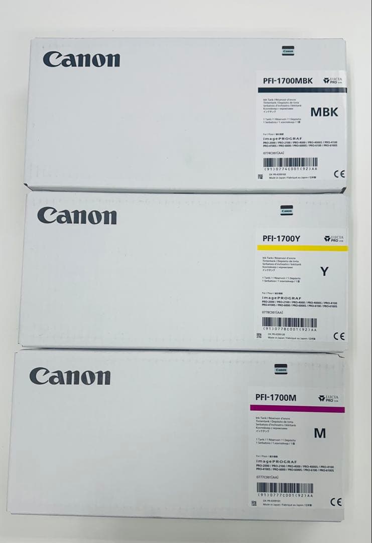 ◎お買得♪3本セット 純正 PFI1700 大判プリンター トナーM、MBK、Y