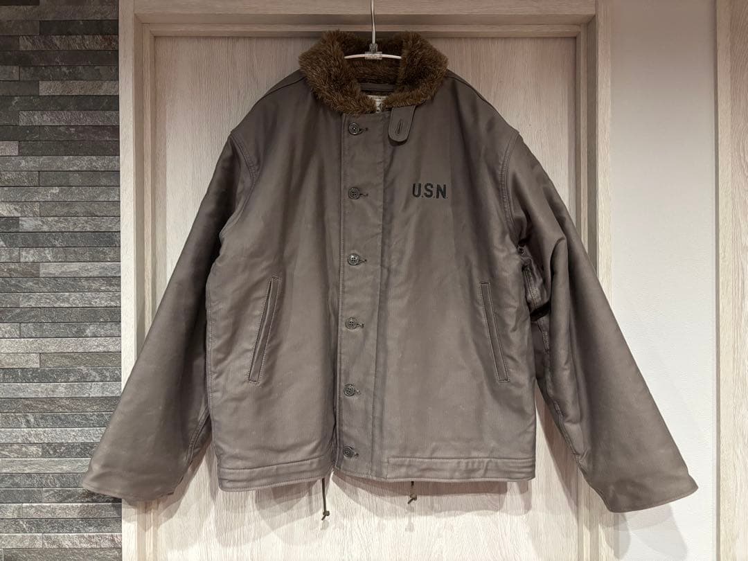 HOUSTON N-1 デッキジャケット U.S.N ミリタリー グレー