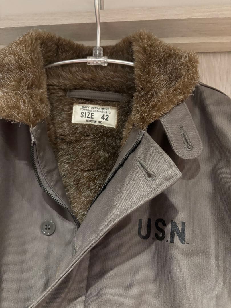 HOUSTON N-1 デッキジャケット U.S.N ミリタリー グレー