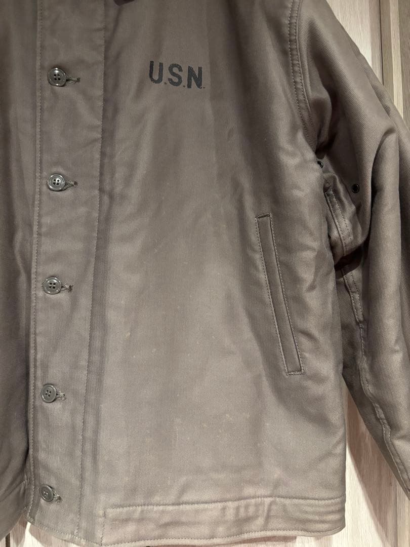 HOUSTON N-1 デッキジャケット U.S.N ミリタリー グレー