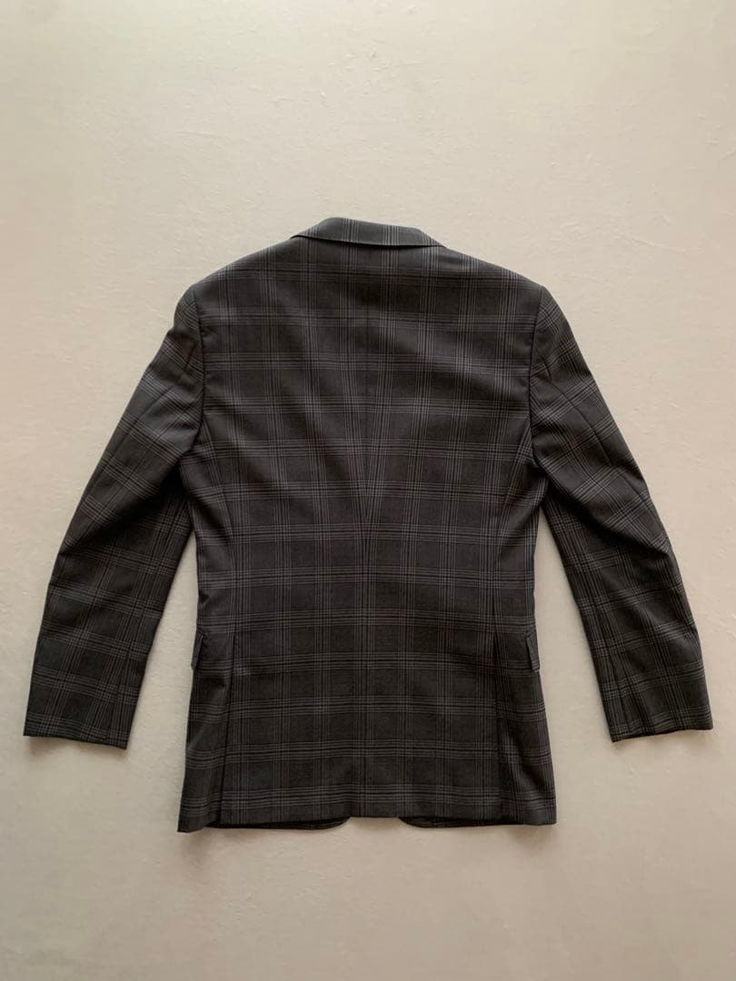 [シン］美品 BURBERRY LABEL スーツ グレー チェック L