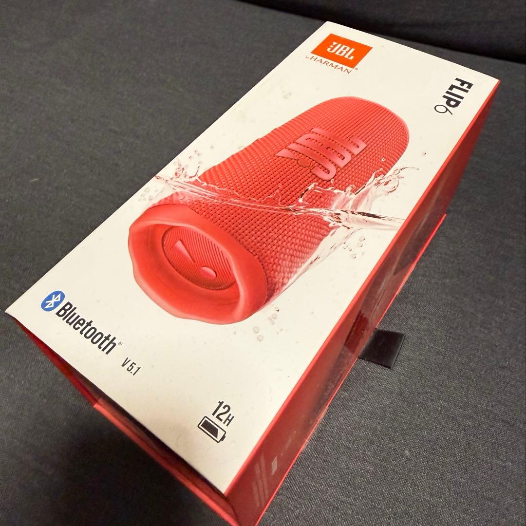 JBL FLIP6 赤　ワイヤレススピーカー防水機能