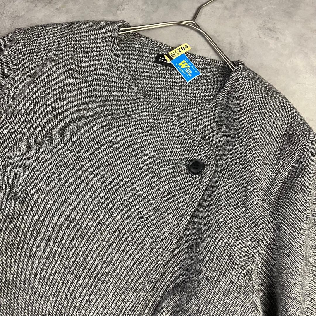 クラシアンドトリップスパブリッシング ツイード ノーカラージャケット アシメ