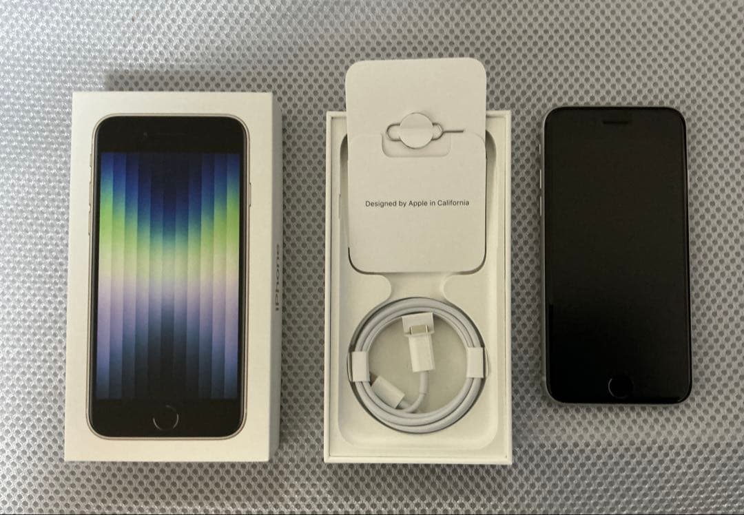 《美品》iPhone SE 第3世代 128GB スターライト 純正電池100%