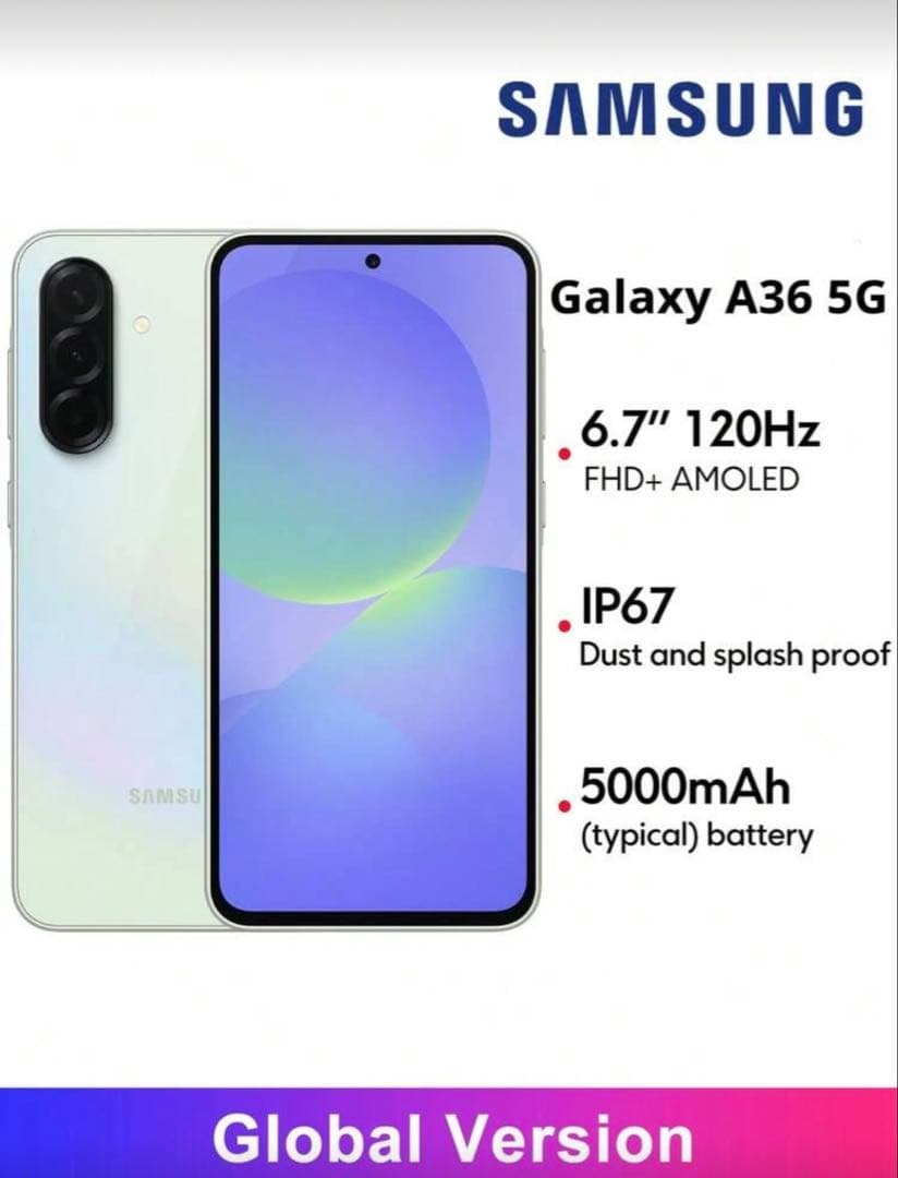 スマートフォン本体 SamsungGalaxy A36 5G Yellow 256GB8GB RAM