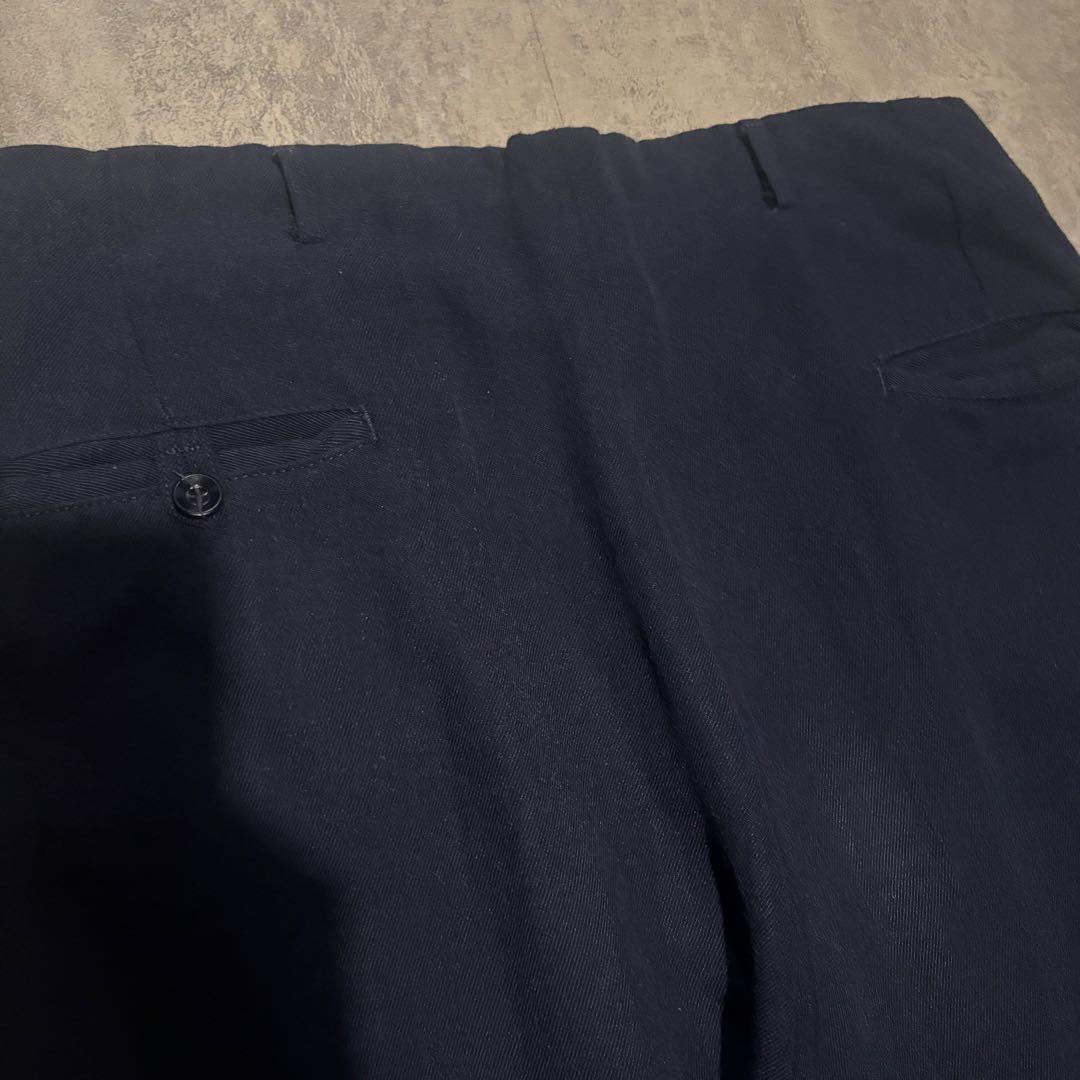 50s 60s レーヨンギャバジンスラックス ネイビー 紺 vintage