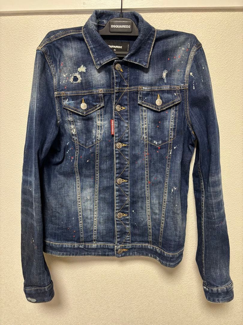DSQUARED2 ダメージ加工デニムジャケット 46