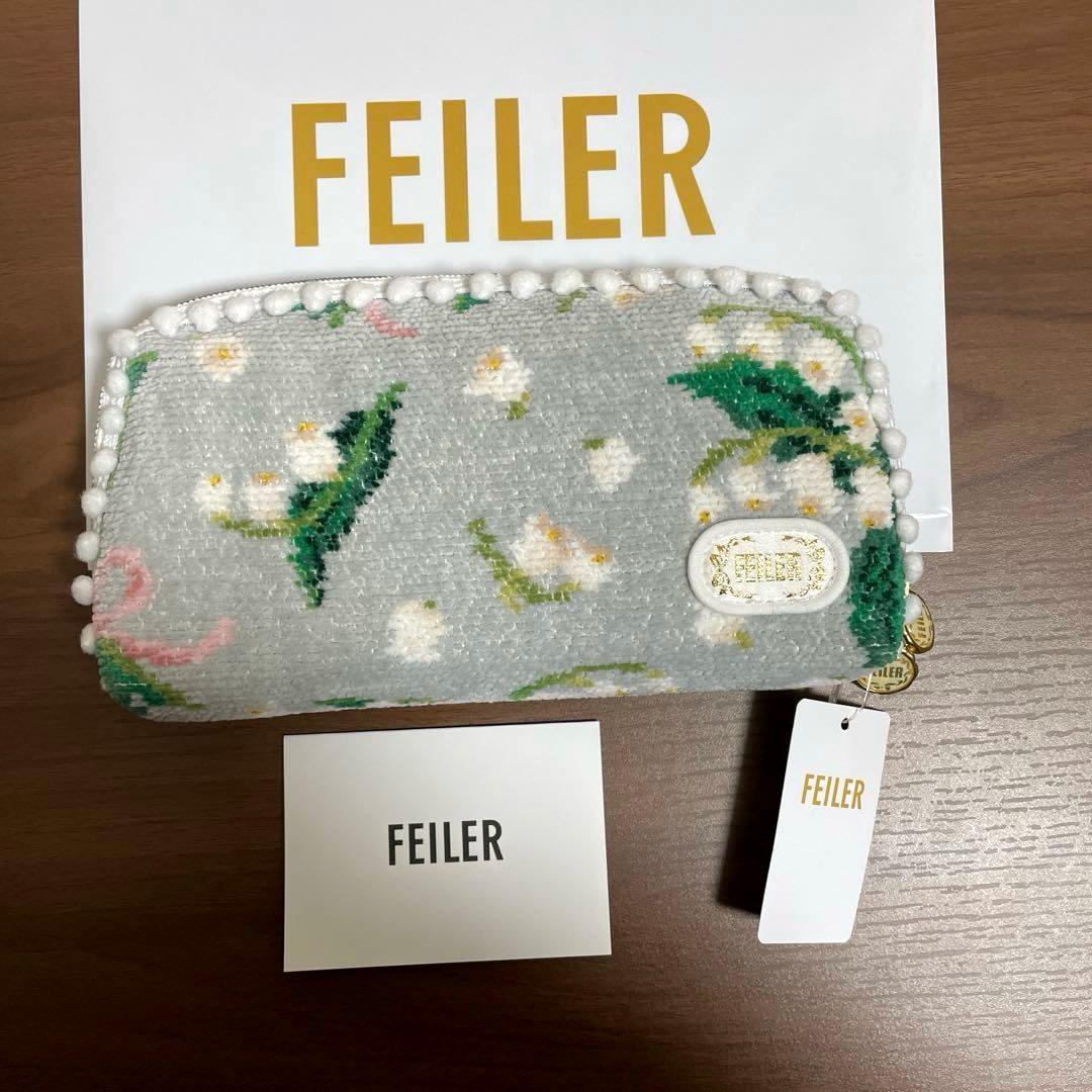 【新品未使用】フェイラー★ピュールミュゲ　便利ポーチ　長財布　すずらん