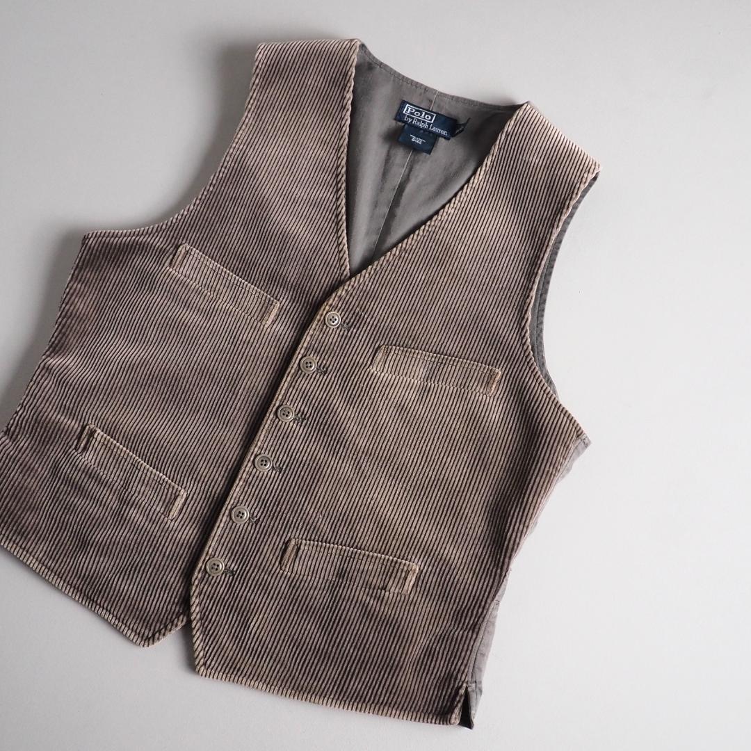 ラルフローレン　正規品　ベスト　コーデュロイ　ブラウン　美品