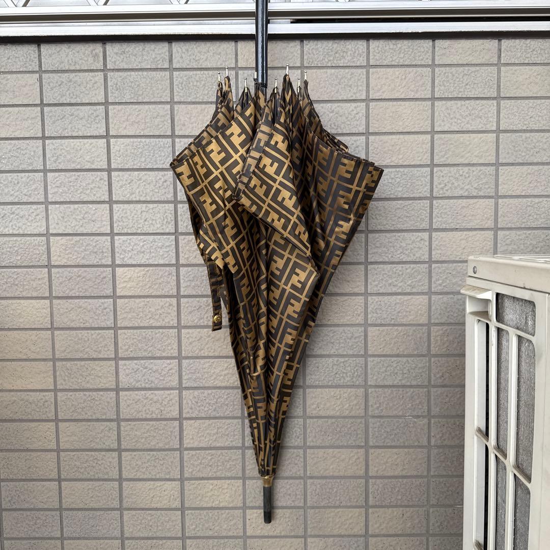 FENDI FFロゴ 長傘 ベージュ ブラック