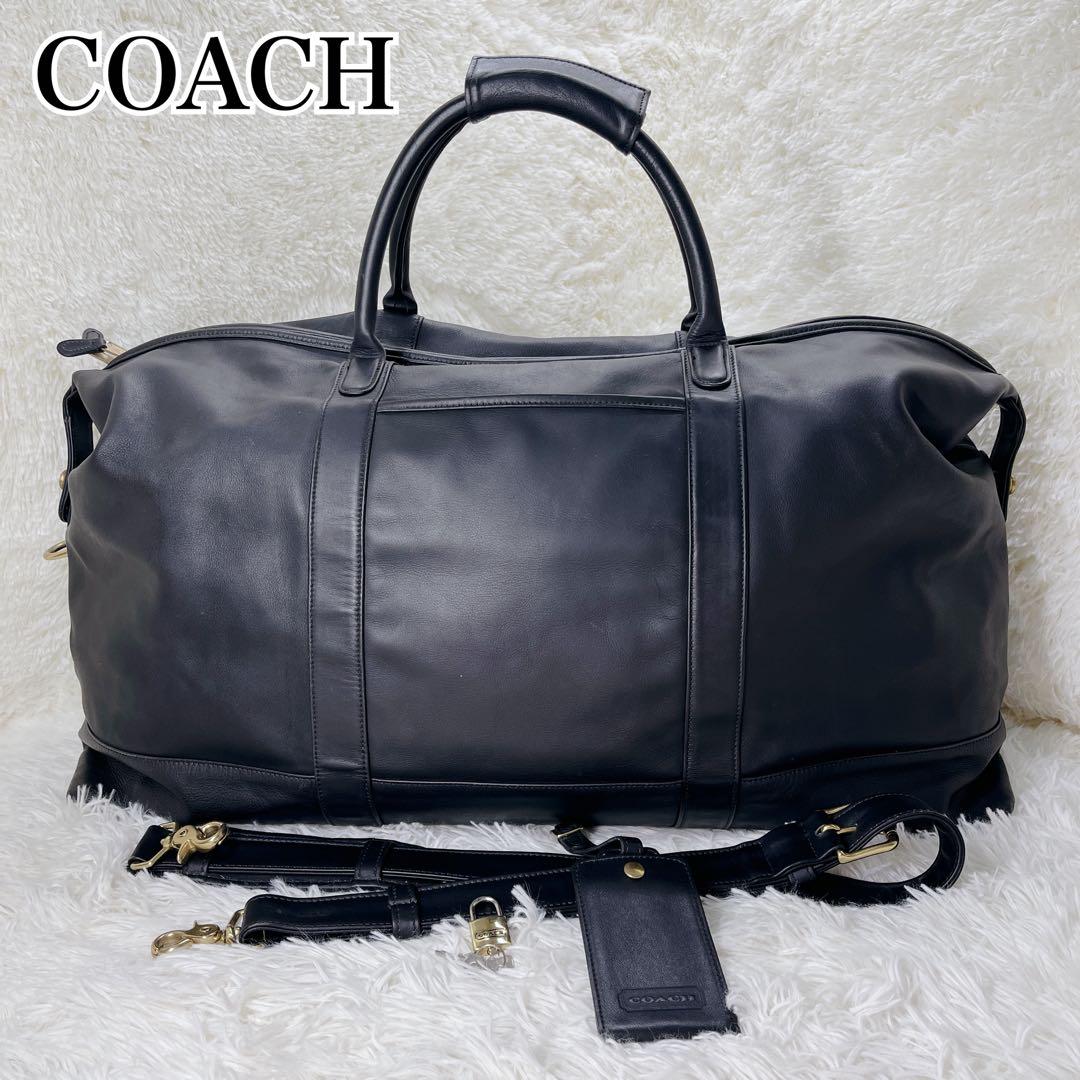 極美品 COACH オールドコーチ 大容量ボストンバッグ USA製 0506 黒