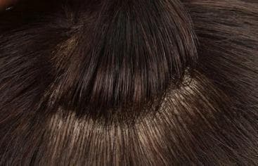 新品　人毛　２2X20㎝　男性部分　かつら　ゆるウエーブ　カット調整済み