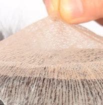 新品　人毛　２2X20㎝　男性部分　かつら　ゆるウエーブ　カット調整済み