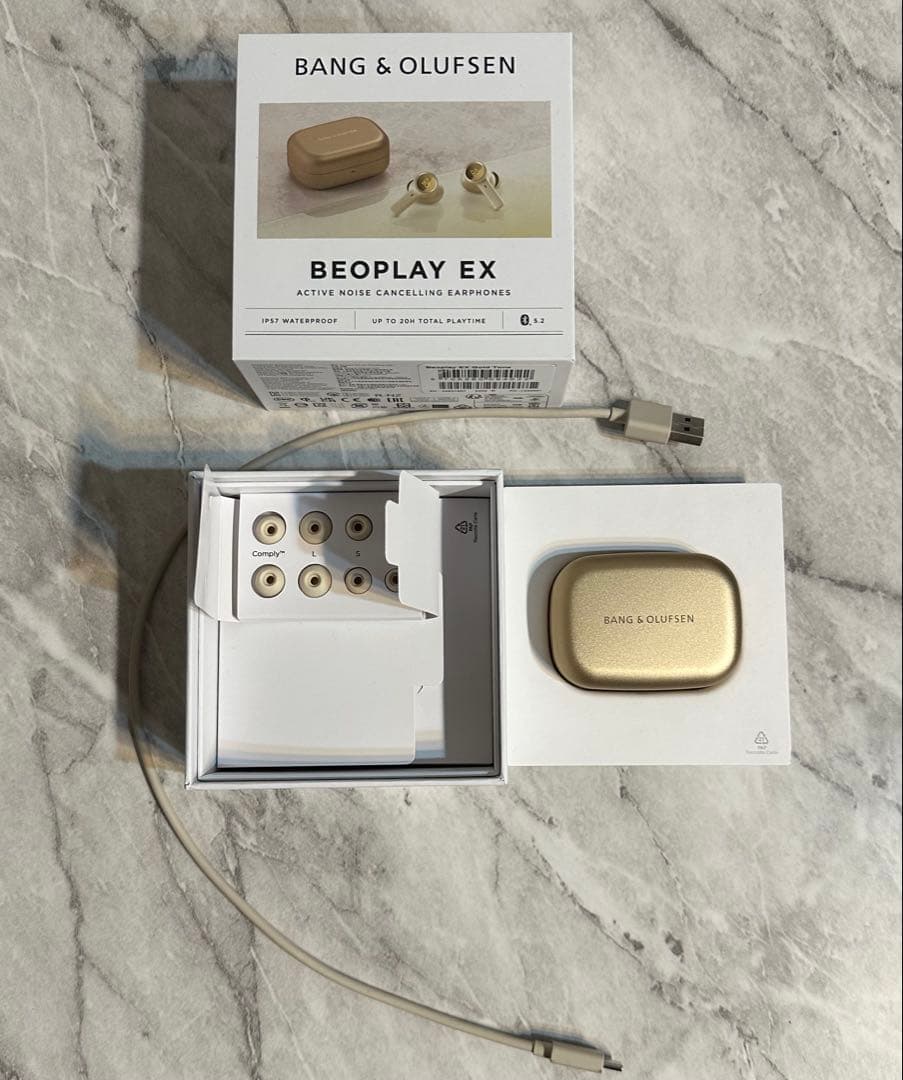 バングオルフセン Beoplay ワイヤレス イヤホン ゴールド トーン