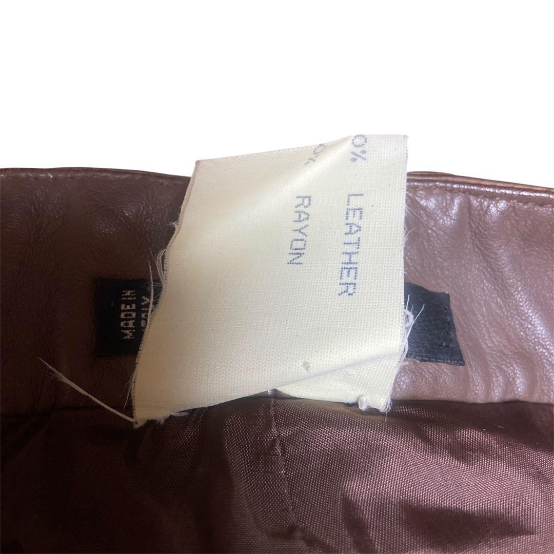 RUFFO ルッフォ　レザー パンツ　イタリア製　ナッパレザー　ブラウン