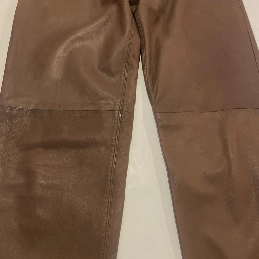 RUFFO ルッフォ　レザー パンツ　イタリア製　ナッパレザー　ブラウン