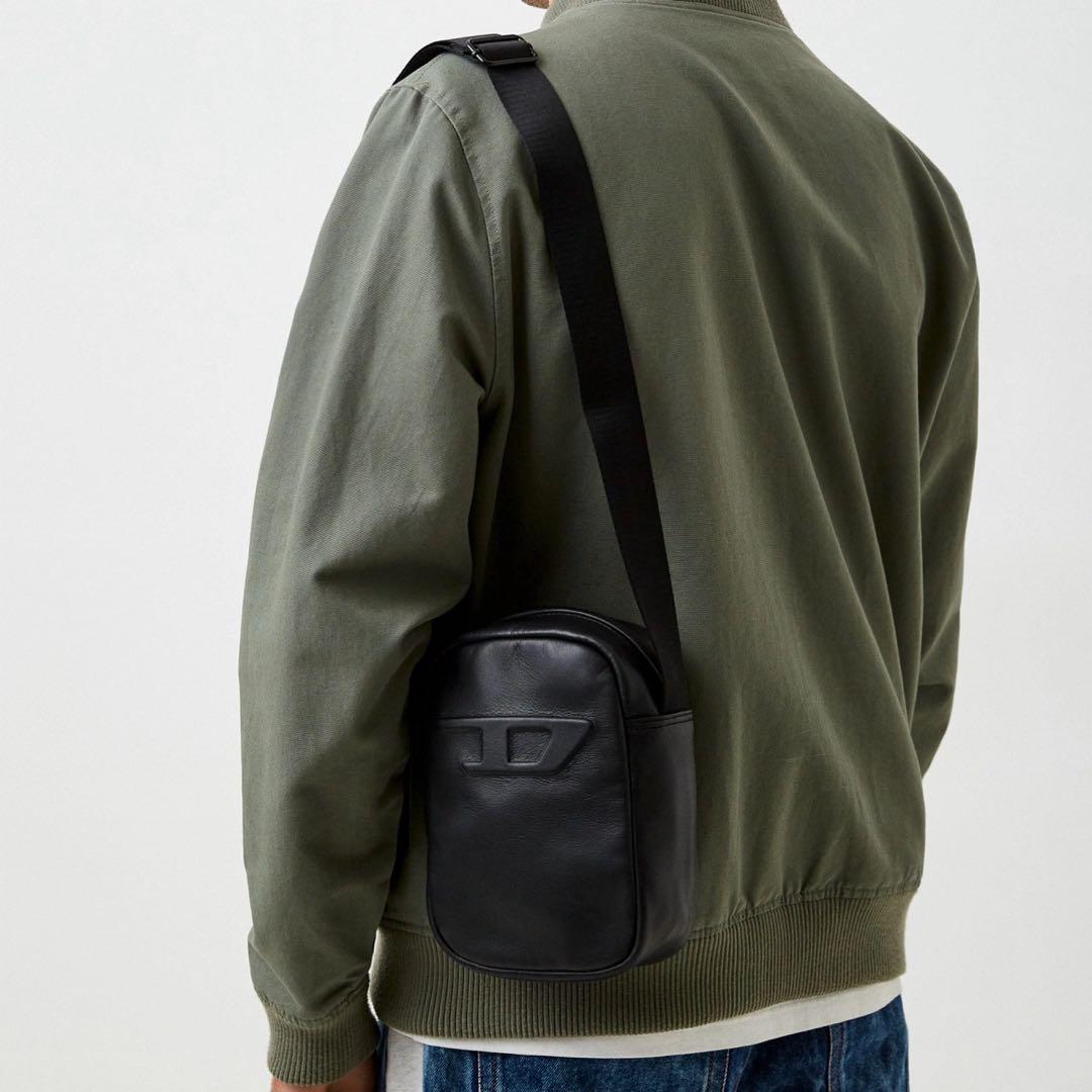 【定価4.5万】DIESEL ソフトレザー クロスボディバッグ Dロゴ 羊革