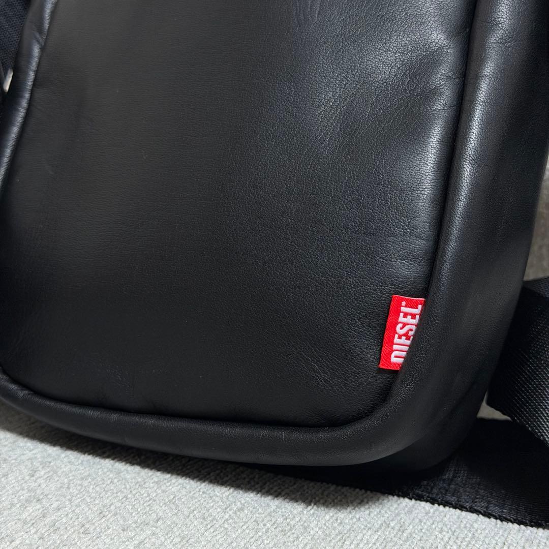 【定価4.5万】DIESEL ソフトレザー クロスボディバッグ Dロゴ 羊革