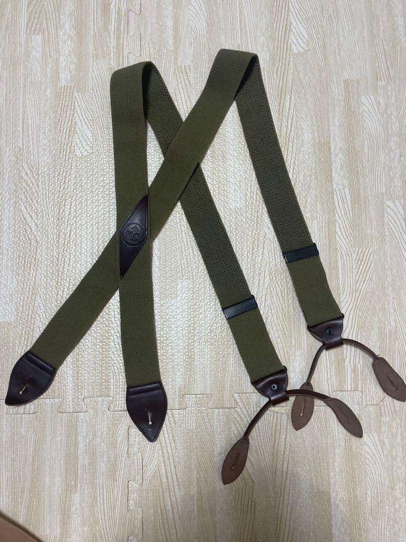 NIGEL CABOURN 美品 USアーミーレザー サスペンダー
