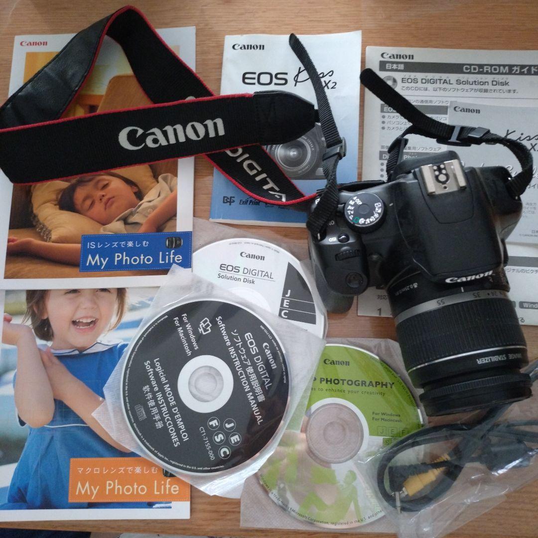 難あり※Canon KISS X2 一眼レフ 充電器 ROM 説明書付属品あり
