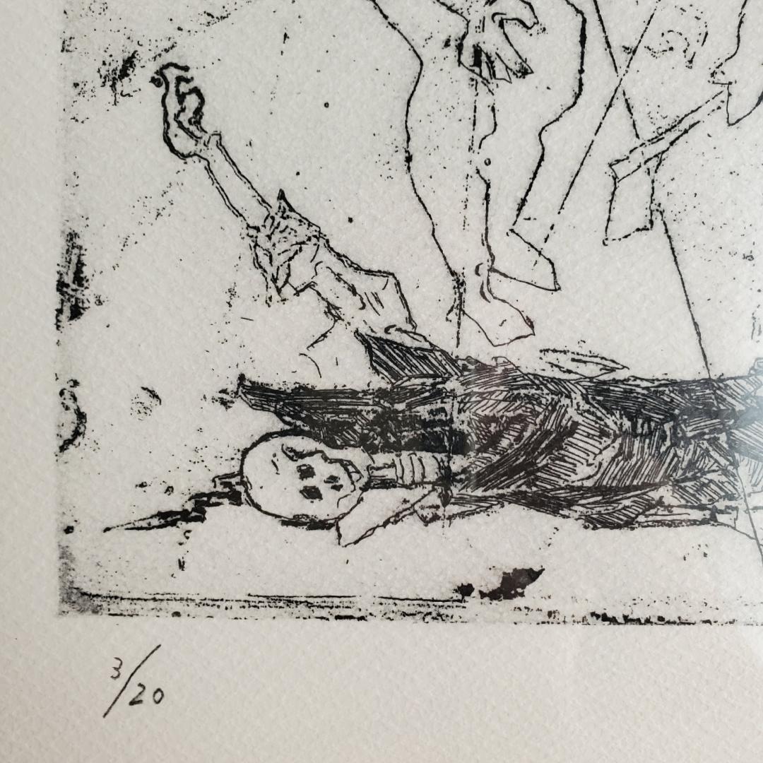 横尾忠則 リトグラフ 夢シリーズ 海底の死 銅版画 直筆サイン 限定20部 額装