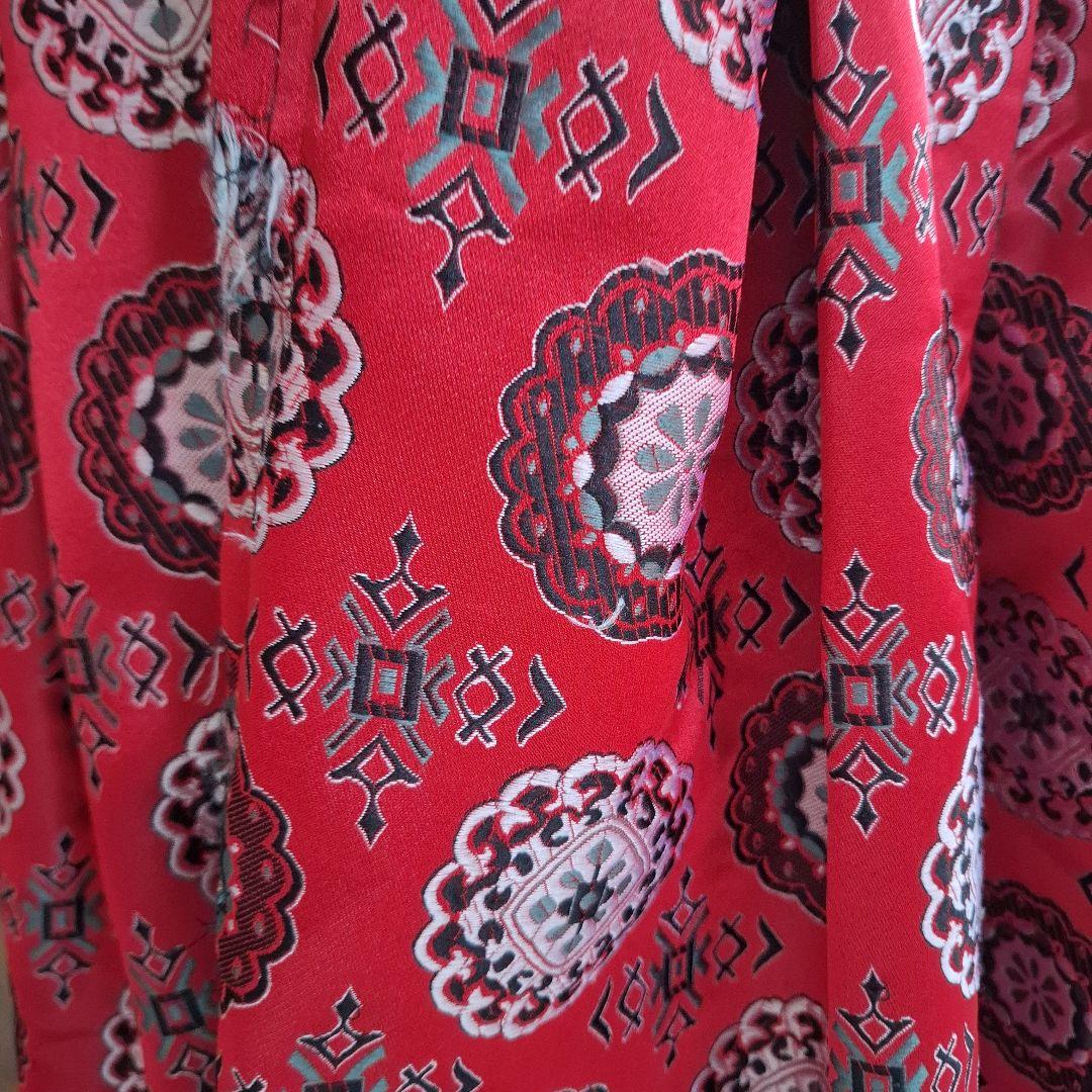 コムデギャルソン ジャガード刺繍 ワイドフレアーパンツ