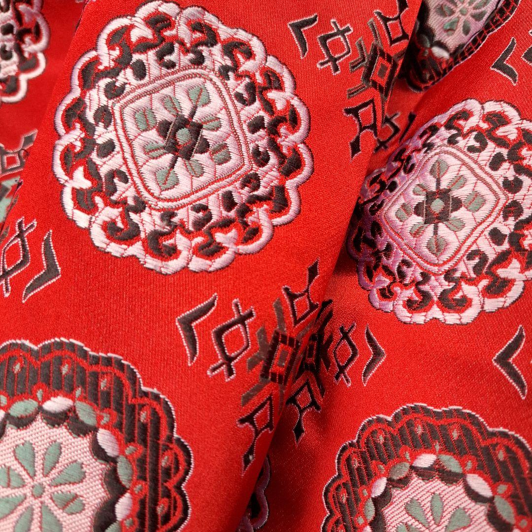 コムデギャルソン ジャガード刺繍 ワイドフレアーパンツ