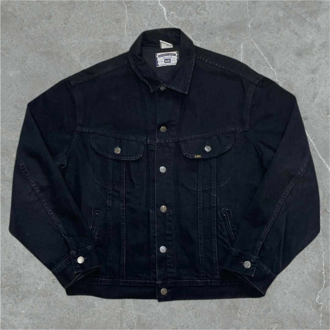 美品 80s Lee USA製220J ブラック デニム ジャケット black