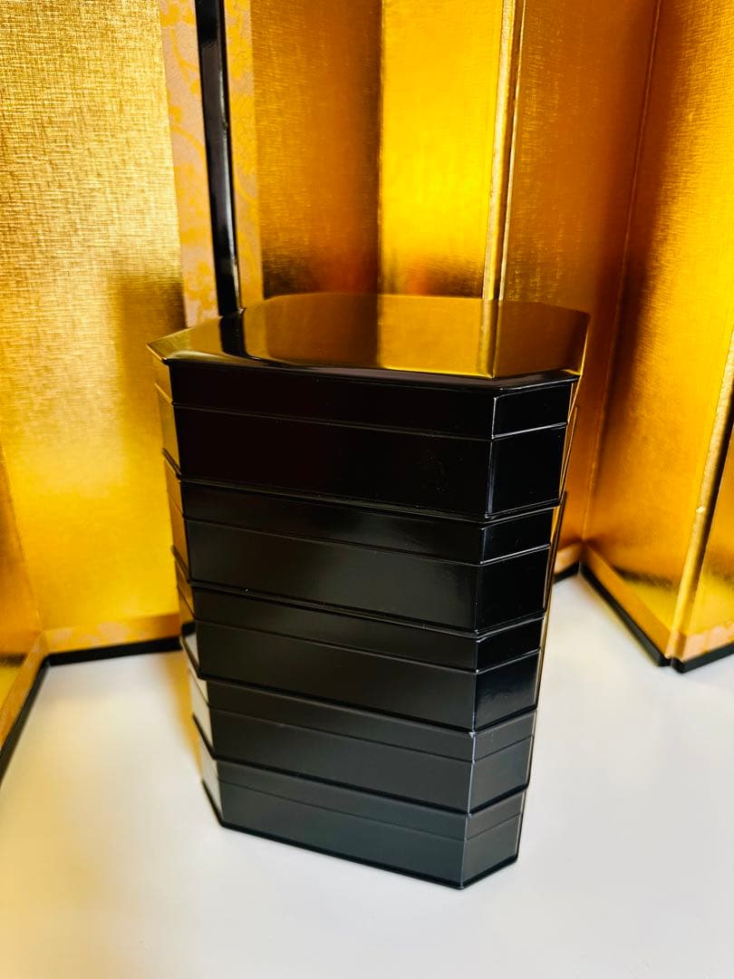 縁高重　重箱　漆器　木製　5段重