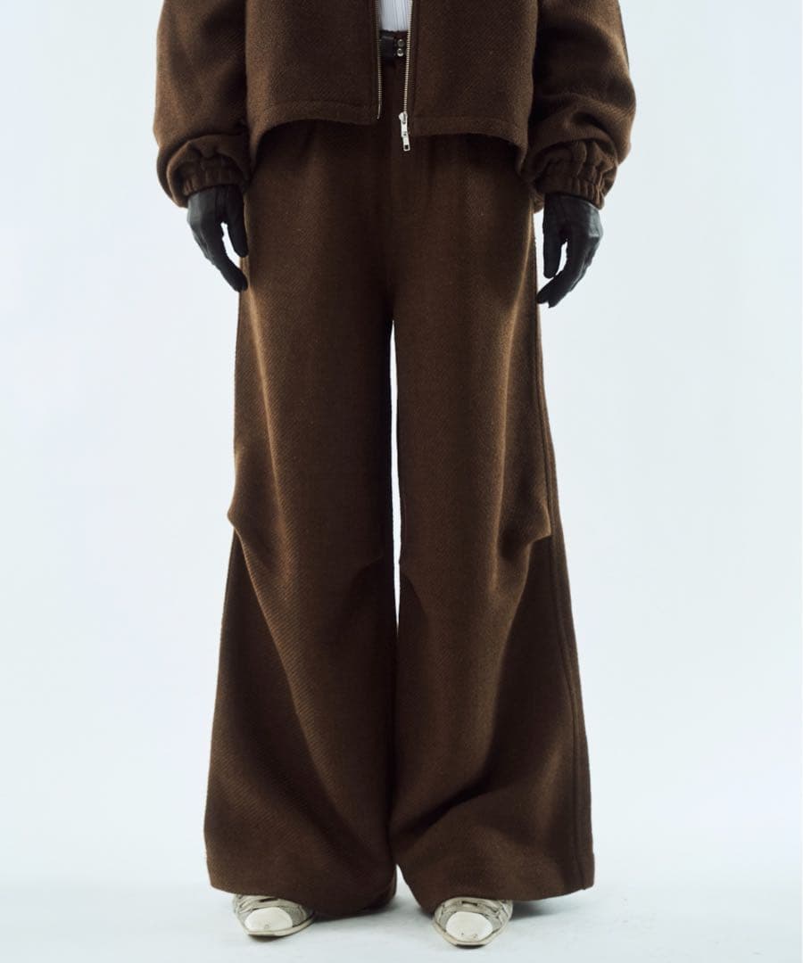 seytoサイズ1 / ツイードボリュームワイドパンツ