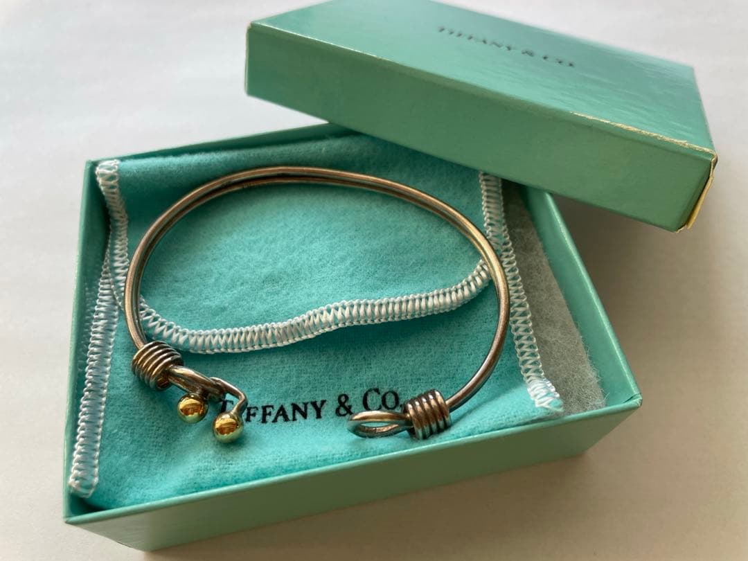 【ヴィンテージ】ティファニー　フックアンドアイ　バングル　オールドティファニー